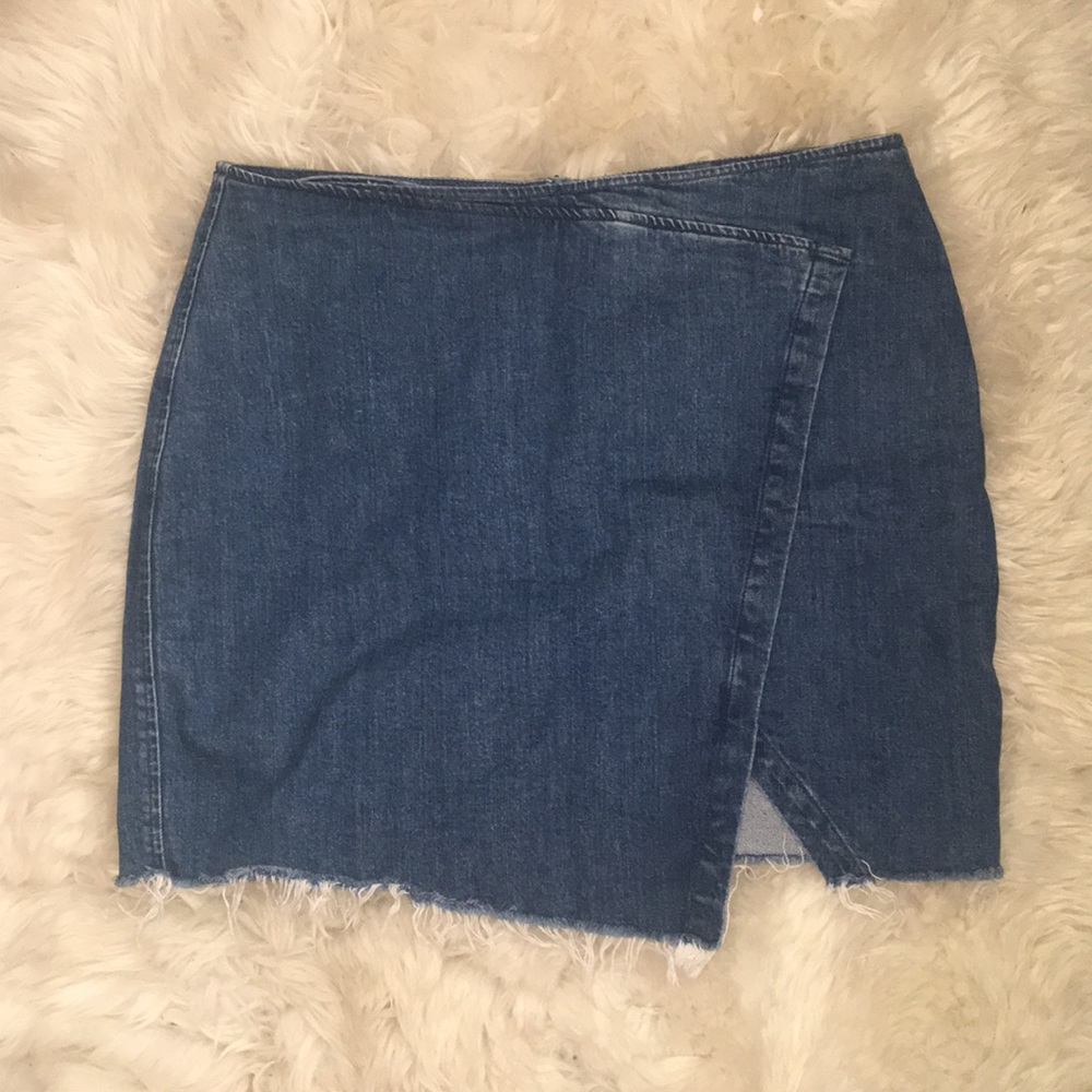 Madewell Denim Wrap Mini Skirt